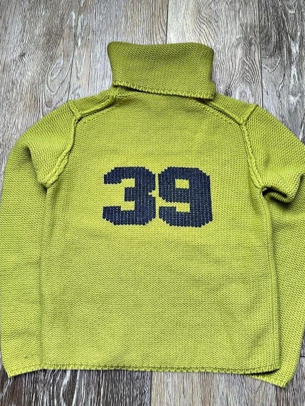Calvin Klein Green Turtleneck Sweater Size XL Made in Italy